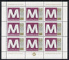 Yugoslavia 1974 Centenary of Introduction of Metric System 80p in complete sheetlet of 9 unmounted mint, SG 1584