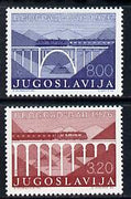 Yugoslavia 1976 Inauguration of Belgrade-Bar Railway perf set of 2 unmounted mint, SG 1725-26