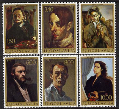 Yugoslavia 1977 Paintings - Self Portraits perf set of 6 unmounted mint, SG 1793-98