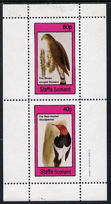 Staffa 1982 Birds #29 (Woodpecker & Buzzard) perf,set of 2 values (40p & 60p) unmounted mint