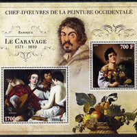 Ivory Coast 2013 Art Masterpieces from the Western World - Baroque Period - Caravaggio perf sheetlet containing 2 values unmounted mint