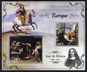 Ivory Coast 2013 Art Masterpieces from the Western World - Baroque Period - Jose de Ribera perf sheetlet containing 2 values unmounted mint