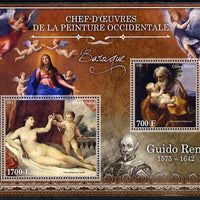Ivory Coast 2013 Art Masterpieces from the Western World - Baroque Period - Guido Reni perf sheetlet containing 2 values unmounted mint