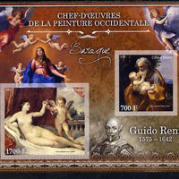 Ivory Coast 2013 Art Masterpieces from the Western World - Baroque Period - Guido Reni imperf sheetlet containing 2 values unmounted mint