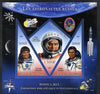 Mali 2013 Rossica Stamp Exhibition - Russian Astronauts #22 perf sheetlet containing 3 values (2 triangulars & one diamond shaped) unmounted mint