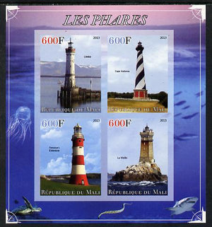 Mali 2013 Lighthouses imperf sheetlet containing 4 values unmounted mint