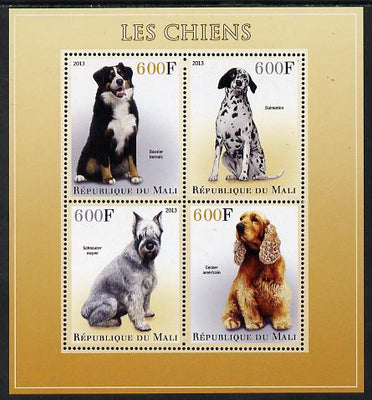 Mali 2013 Dogs perf sheetlet containing 4 values unmounted mint