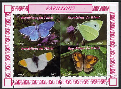 Chad 2013 Butterflies #03 perf sheetlet containing 4 values unmounted mint. Note this item is privately produced and is offered purely on its thematic appeal