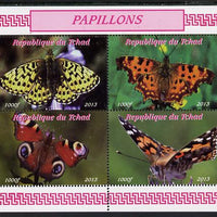 Chad 2013 Butterflies #04 perf sheetlet containing 4 values unmounted mint