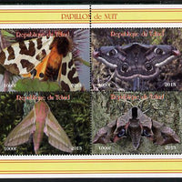 Chad 2013 Moths #1 perf sheetlet containing 4 values unmounted mint. Note this item is privately produced and is offered purely on its thematic appeal