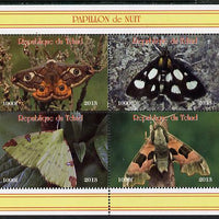 Chad 2013 Moths #2 perf sheetlet containing 4 values unmounted mint. Note this item is privately produced and is offered purely on its thematic appeal