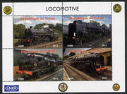Chad 2013 Locomotives #3 perf sheetlet containing 4 values unmounted mint. Note this item is privately produced and is offered purely on its thematic appeal