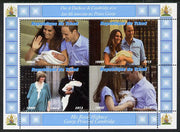 Chad 2013 The Royal Baby #2 perf sheetlet containing 4 values unmounted mint. Note this item is privately produced and is offered purely on its thematic appeal. .