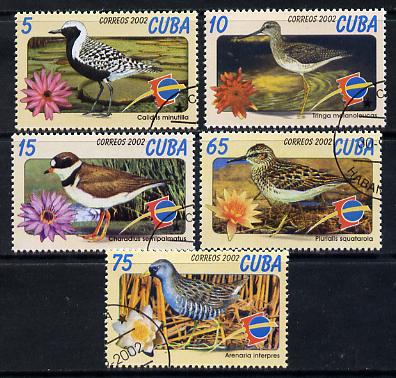 Cuba 2002 Espana Stamp Exhibition - Birds set of 5 fine cto used SG 4585-89