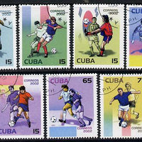 Cuba 2002 Football World Cup short set of 7 fine cto used SG 4559-65