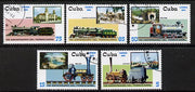 Cuba 2002 Steam Locomotives set of 5 fine cto used SG 4613-17