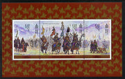 Mongolia 1997 Soldiers of Chingis Khan perf m/sheet containing 3 values unmounted mint, SG MS2618