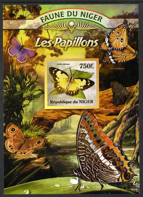 Niger Republic 2013 Butterflies #1 imperf m/sheet unmounted mint. Note this item is privately produced and is offered purely on its thematic appeal