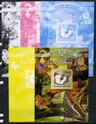 Niger Republic 2013 Butterflies #2 m/sheet - the set of 5 imperf progressive proofs comprising the 4 individual colours plus all 4-colour composite, unmounted mint