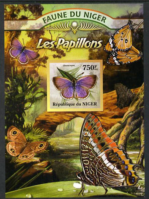 Niger Republic 2013 Butterflies #4 imperf m/sheet unmounted mint. Note this item is privately produced and is offered purely on its thematic appeal