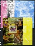Niger Republic 2013 Butterflies #4 m/sheet - the set of 5 imperf progressive proofs comprising the 4 individual colours plus all 4-colour composite, unmounted mint