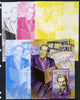 Central African Republic 2013 Walt Disney #1 m/sheet - the set of 5 imperf progressive proofs comprising the 4 individual colours plus all 4-colour composite, unmounted mint