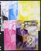 Central African Republic 2013 Walt Disney #3 m/sheet - the set of 5 imperf progressive proofs comprising the 4 individual colours plus all 4-colour composite, unmounted mint