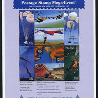 Palau 1994 Bicentenary of the Parachute (a) Postage perf sheetlet containing set of 8 unmounted mint SG 1157-54