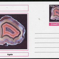 Chartonia (Fantasy) Minerals - Agate postal stationery card unused and fine