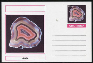 Chartonia (Fantasy) Minerals - Agate postal stationery card unused and fine