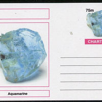 Chartonia (Fantasy) Minerals - Aquamarine postal stationery card unused and fine