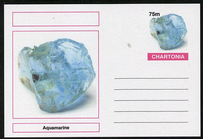 Chartonia (Fantasy) Minerals - Aquamarine postal stationery card unused and fine