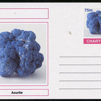 Chartonia (Fantasy) Minerals - Azurite postal stationery card unused and fine