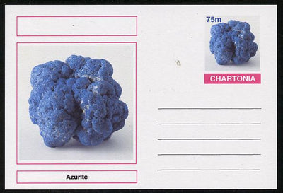 Chartonia (Fantasy) Minerals - Azurite postal stationery card unused and fine