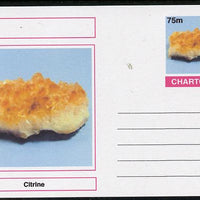 Chartonia (Fantasy) Minerals - Citrine postal stationery card unused and fine