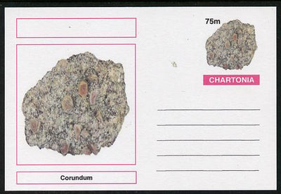 Chartonia (Fantasy) Minerals - Corundum postal stationery card unused and fine