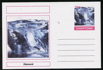 Chartonia (Fantasy) Minerals - Diamond postal stationery card unused and fine