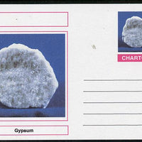 Chartonia (Fantasy) Minerals - Gypsum postal stationery card unused and fine