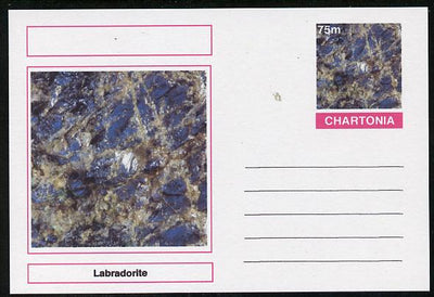 Chartonia (Fantasy) Minerals - Labradorite postal stationery card unused and fine