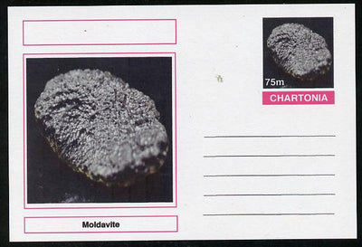 Chartonia (Fantasy) Minerals - Moldavite postal stationery card unused and fine