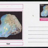 Chartonia (Fantasy) Minerals - Opal postal stationery card unused and fine