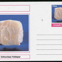 Chartonia (Fantasy) Minerals - Orthoclase Feldspar postal stationery card unused and fine
