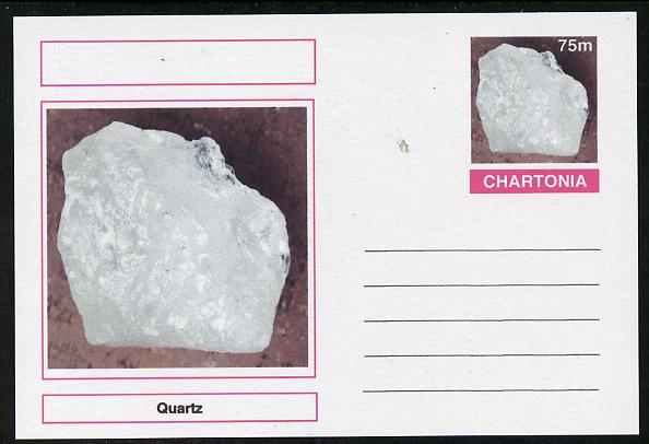 Chartonia (Fantasy) Minerals - Quartz postal stationery card unused and fine