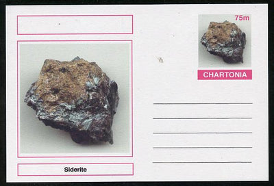 Chartonia (Fantasy) Minerals - Siderite postal stationery card unused and fine
