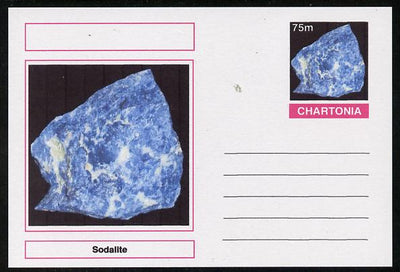 Chartonia (Fantasy) Minerals - Sodalite postal stationery card unused and fine