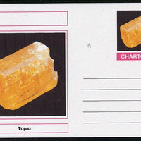 Chartonia (Fantasy) Minerals - Topaz postal stationery card unused and fine