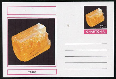 Chartonia (Fantasy) Minerals - Topaz postal stationery card unused and fine