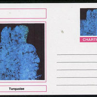 Chartonia (Fantasy) Minerals - Turquoise postal stationery card unused and fine