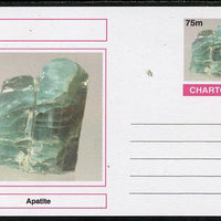 Chartonia (Fantasy) Minerals - Apatite postal stationery card unused and fine