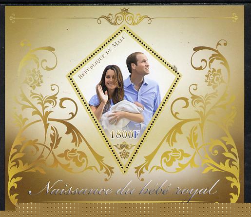 Mali 2013 Birth of Royal Baby (George) perf s/sheet containing Diamond Shaped value unmounted mint